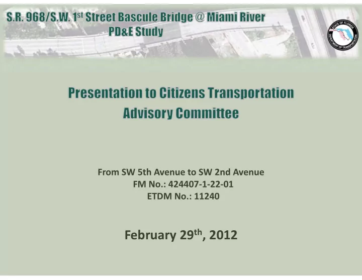 february 29 th 2012 luis costa p e project manager