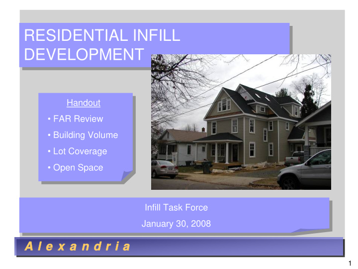 residential infill development