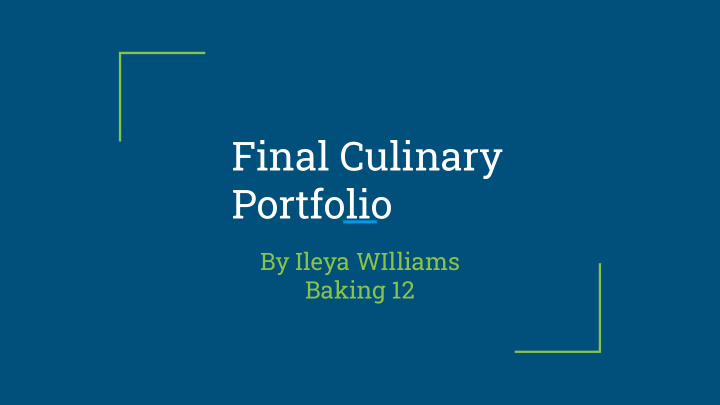 final culinary portfolio