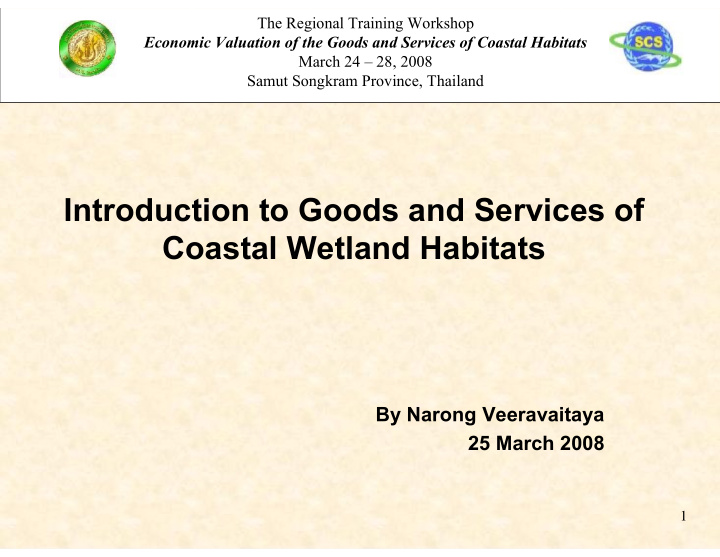 introduction to goods and services of coastal wetland