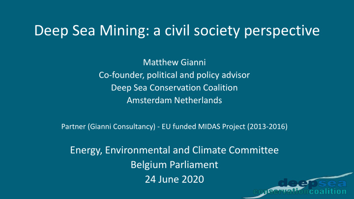 deep sea mining a civil society perspective