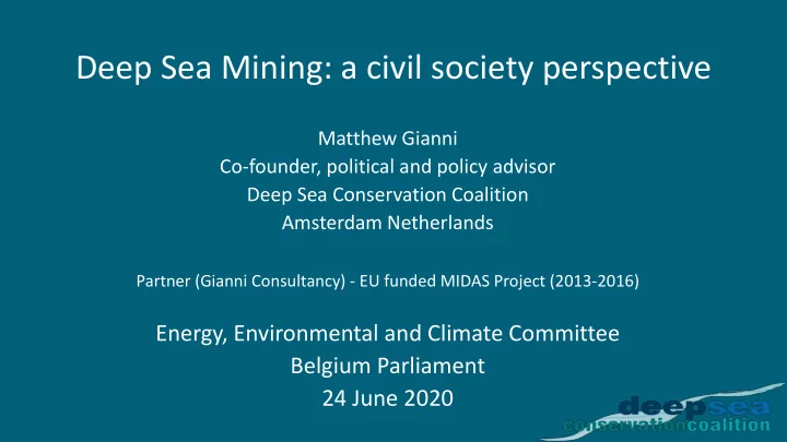 deep sea mining a civil society perspective