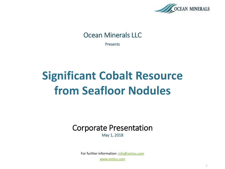 significant cobalt resource from seafloor nodules