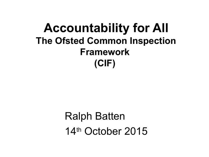 accountability for all