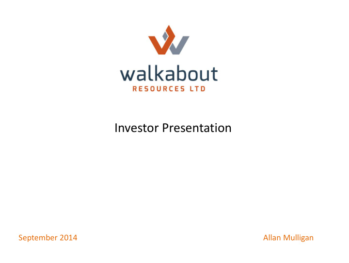 investor presentation