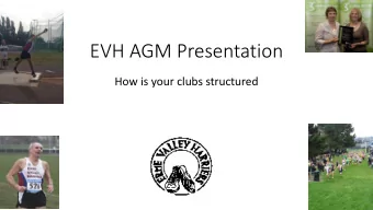 EVH AGM Presentation  How is your clubs structured  Structure of Governing bodie  ies of Athle
