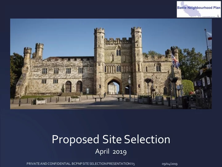 proposed siteselection