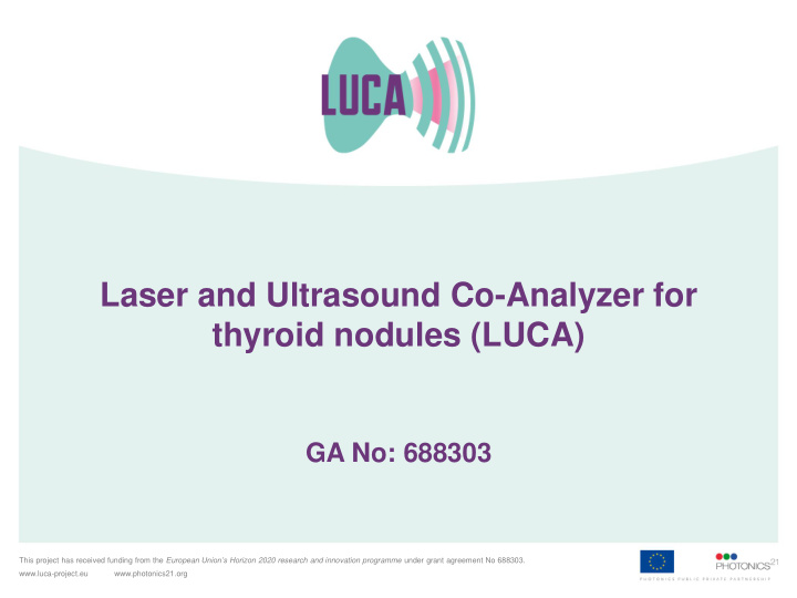 laser and ultrasound co analyzer for thyroid nodules luca