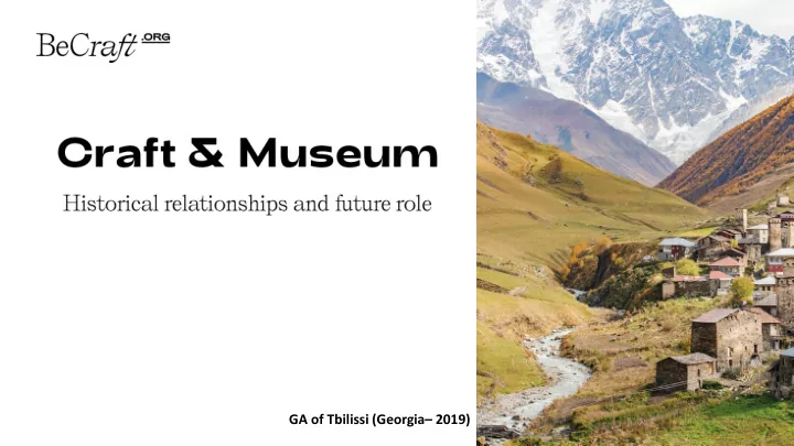 ga of tbilissi georgia 2019 in collaboration with the