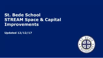 STREAM Space &amp; Capital  Improvements  Updated 12/12/17  Agenda Overview  Project Scope &amp;
