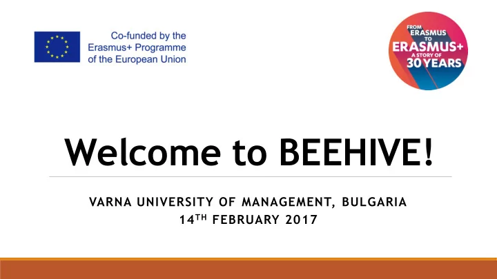 welcome to beehive
