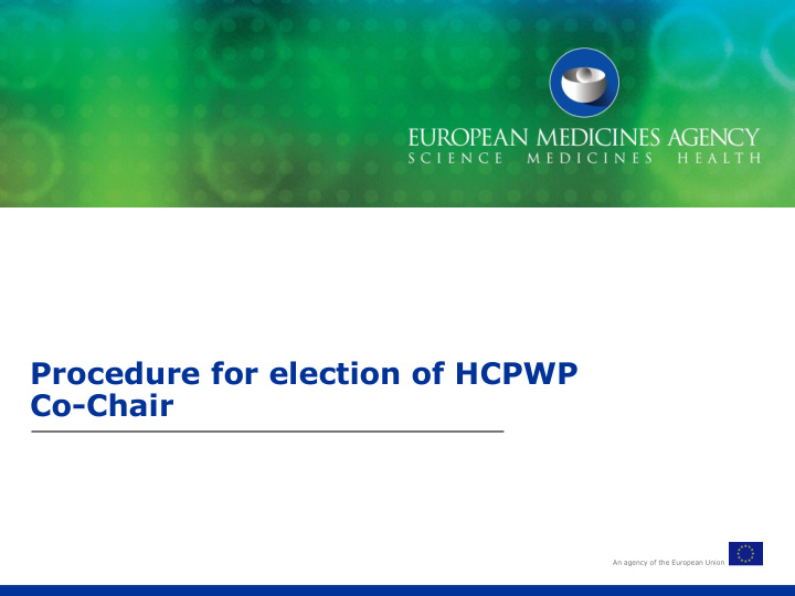 procedure for election of hcpwp