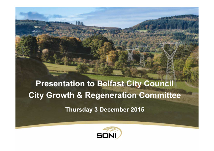 presentation to belfast city council city growth