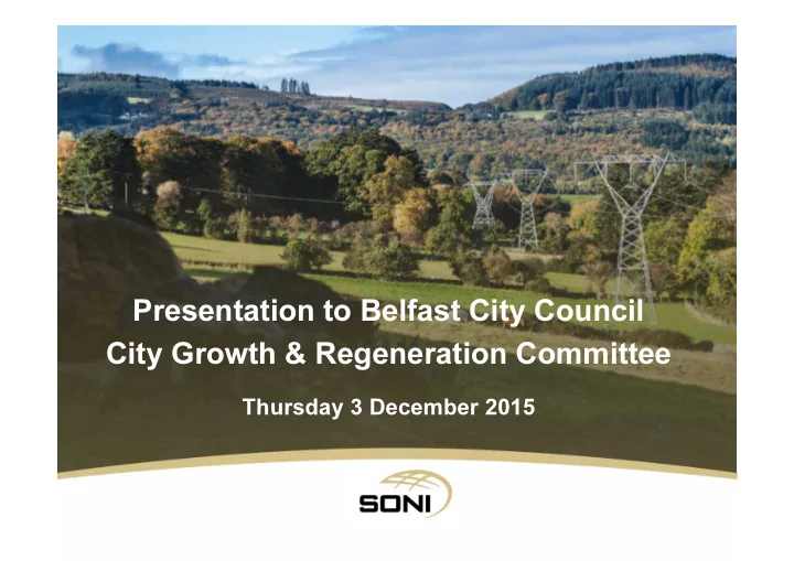 presentation to belfast city council city growth