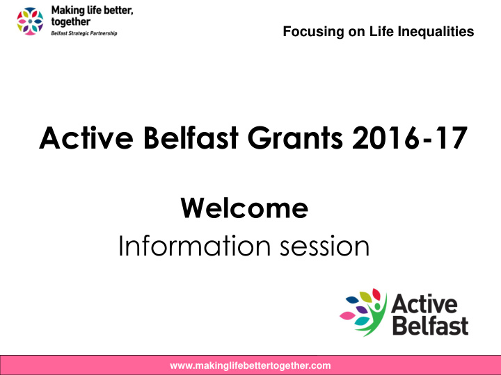 active belfast grants 2016 17