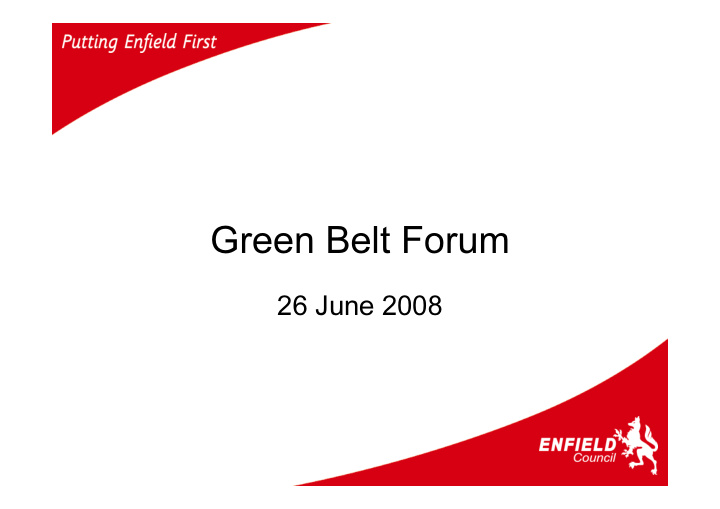 green belt forum