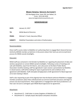 M ARIN G ENERAL S ERVICES A UTHORITY  555 Northgate Drive, Suite 230, San Rafael, CA P HONE :