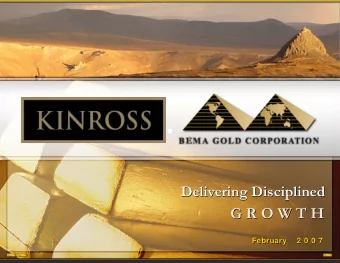 G R O W T H  G R O W T H  February    2 0 0 7  February    2 0 0 7  Cautionary Statement