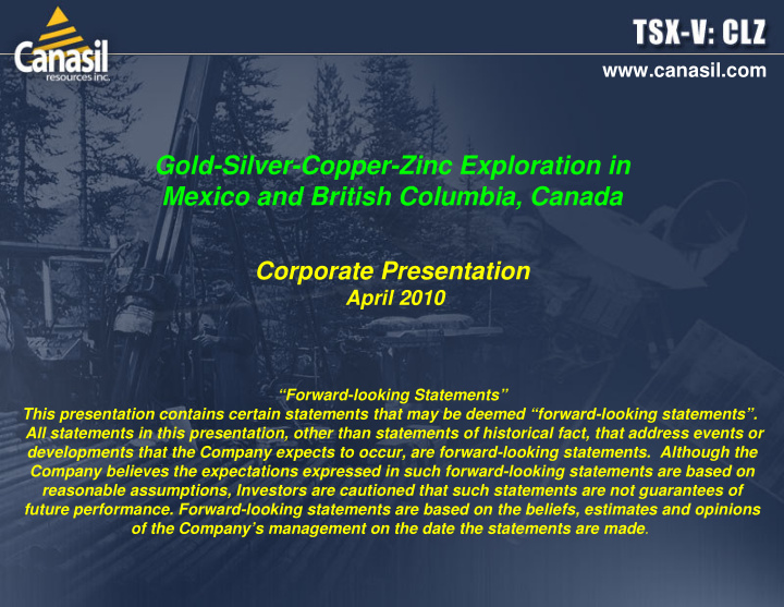 gold silver copper zinc exploration in mexico and british
