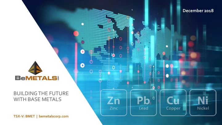 building the future with base metals