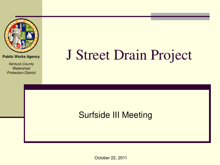 j street drain project