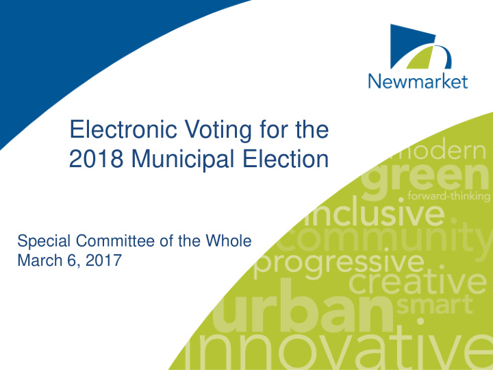 electronic voting for the 2018 municipal election