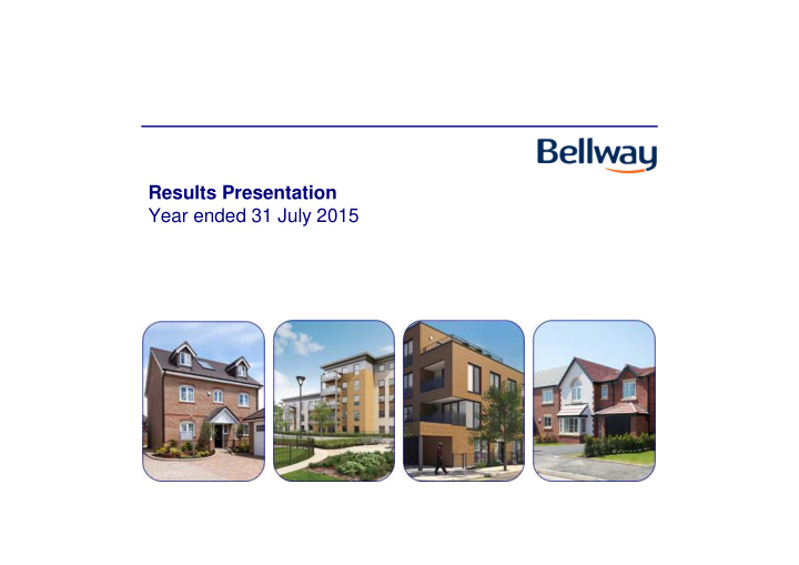 results presentation year ended 31 july 2015 agenda