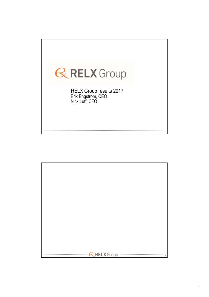 relx group results 2017