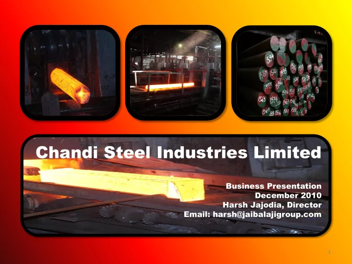 chandi steel industries limited