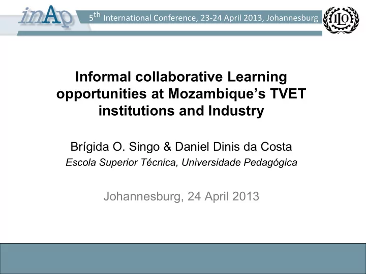 opportunities at mozambique s tvet