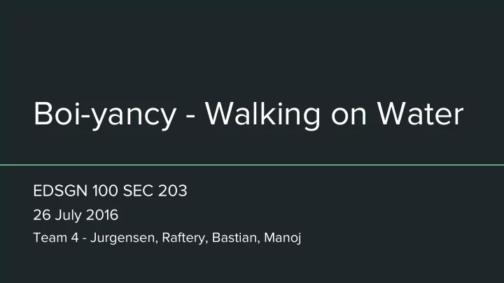 boi yancy walking on water