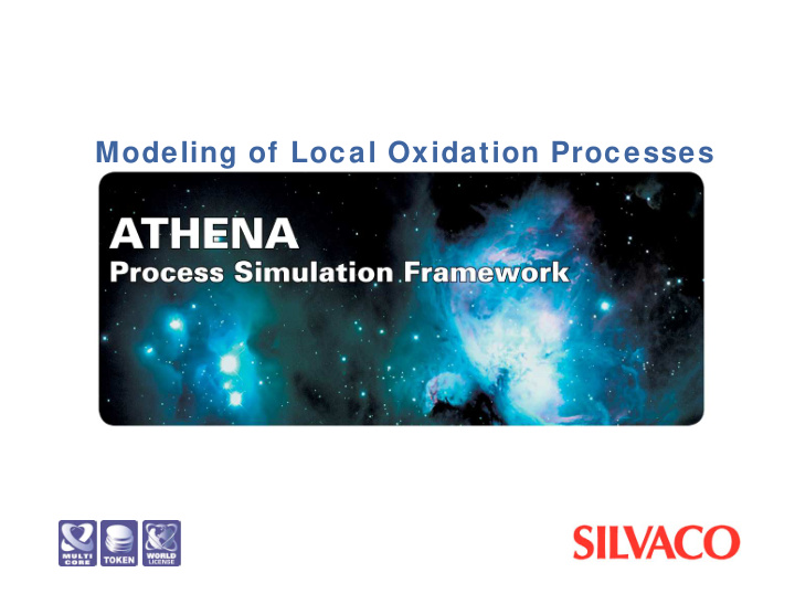 modeling of local oxidation processes introduction