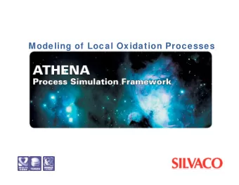 Modeling of Local Oxidation Processes  Introduction   Isolation Processes in the VLSI