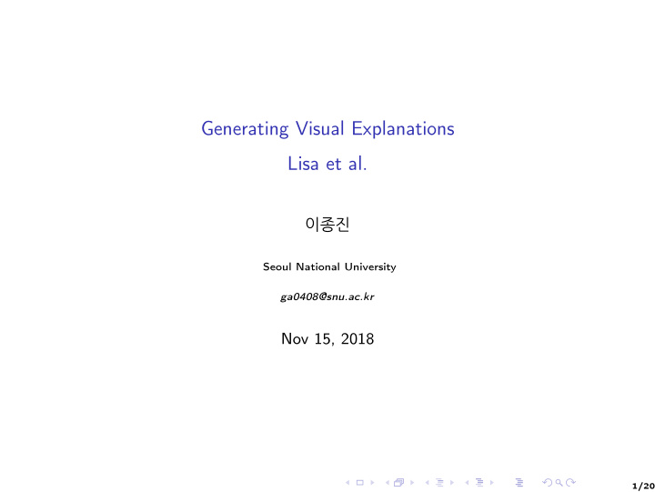 generating visual explanations lisa et al