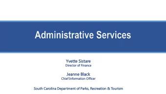 Yve  vett  tte S  Sistar  are  Dir  irect  ctor o  of Fin  Finance  ce  Je  Jeanne B  Bla  lack  ck