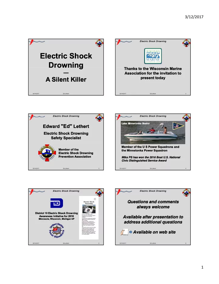 electric shock electric shock drowning drowning drowning