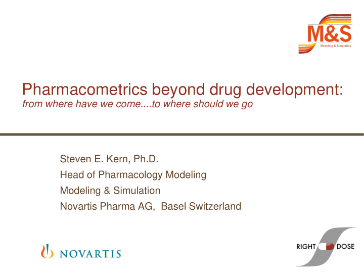 pharmacometrics beyond drug development