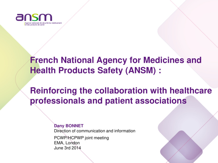 french national agency for medicines and health products
