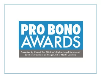 Thanks to our  Sponsors Rule 6.1 Voluntary Pro Bono  Publico Service Every lawyer has a