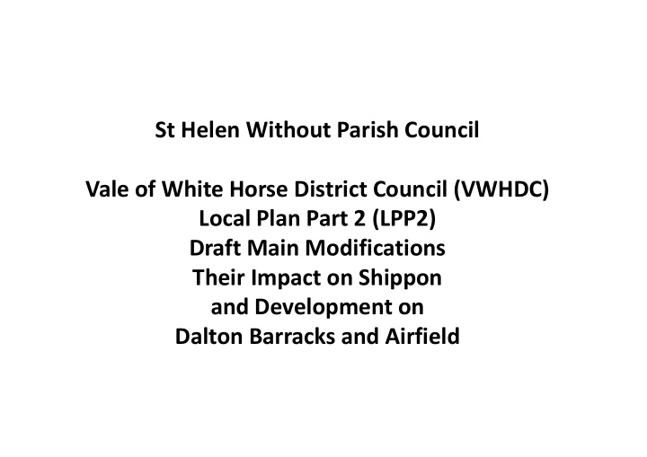 st helen without parish council vale of white horse