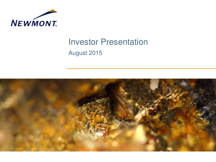 investor presentation