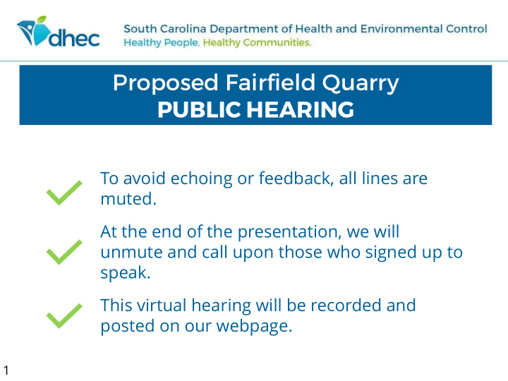proposed fairfield quarry public hearing
