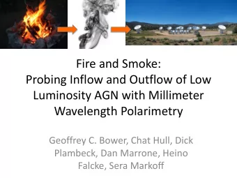 Probing Inflow and Outflow of Low  Luminosity AGN with Millimeter  Wavelength Polarimetry  Geoffrey