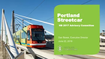 Str  Streetcar  eetcar  HB  HB 20  2017  17 Advisor  Advisory  y Committe  Committee  Dan Bower,