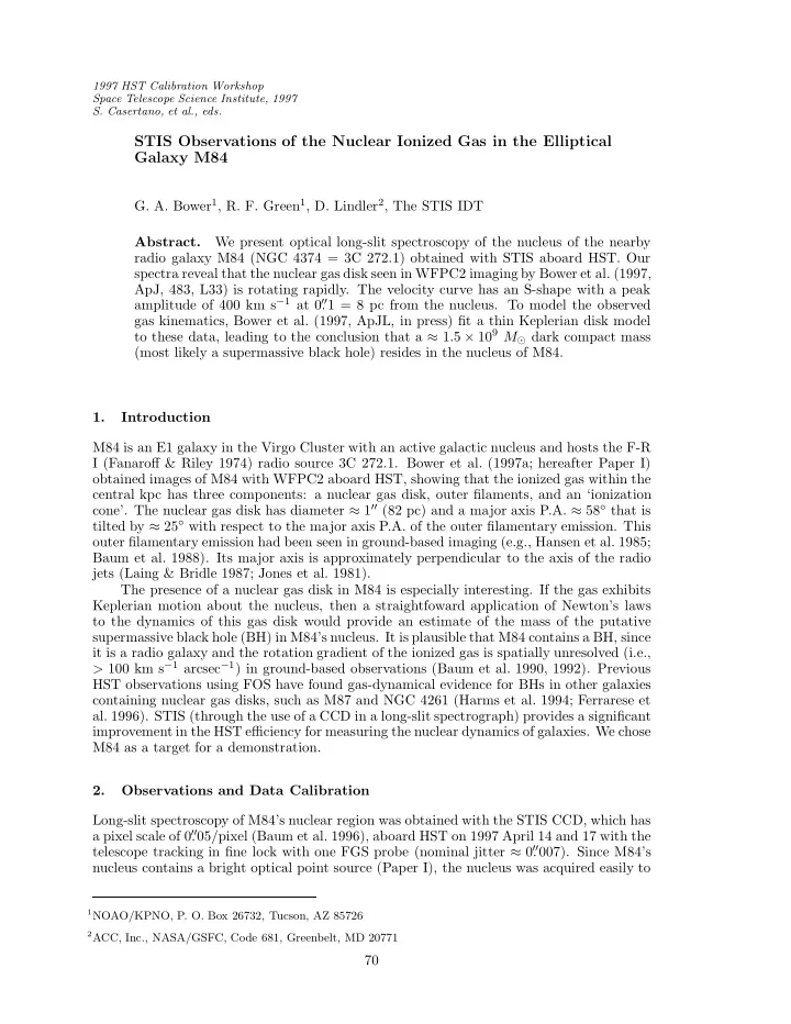 stis observations of the nuclear ionized gas in the