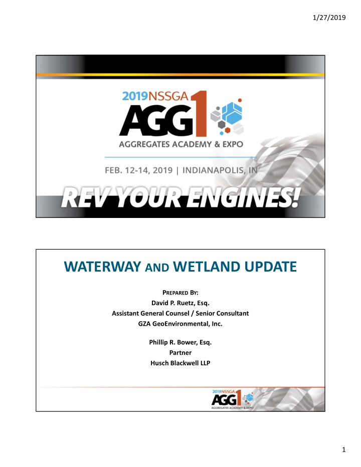 waterway and wetland update