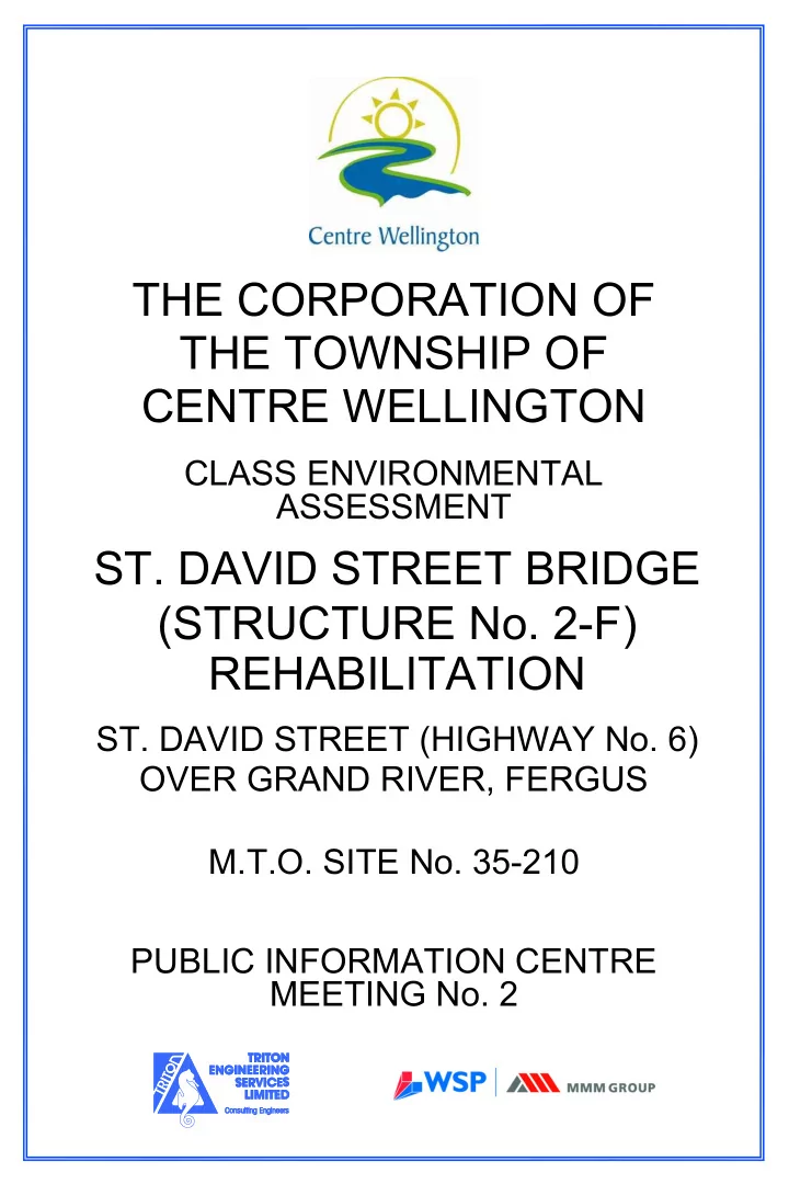 the corporation of the township of centre wellington