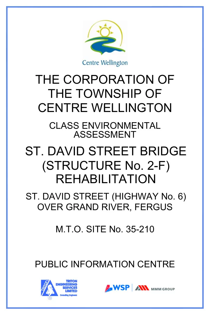 the corporation of the township of centre wellington
