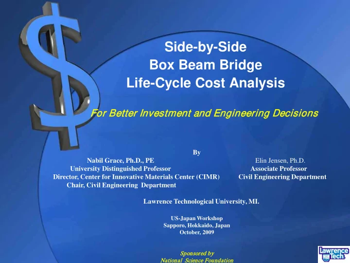 side by side box beam bridge life cycle cost analysis