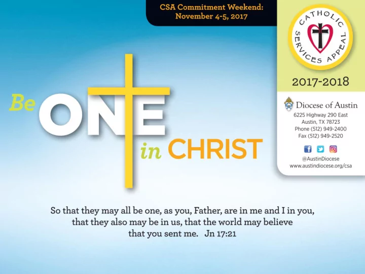 csa prayer because of you your gift